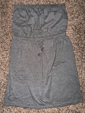 GAP Strapless Gray Midi Dress